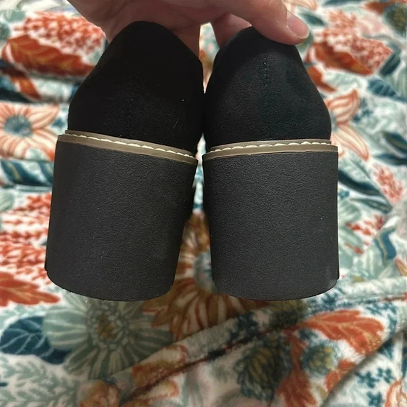 NWOT DV by Dolce Vita Temecula Black Faux Suede Block Oxford Heel Shoes - Picture 4 of 8